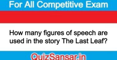 How many figures of speech are used in the story The Last Leaf?