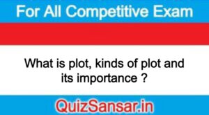 What is plot, kinds of plot and its importance ?