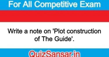 Write a note on 'Plot construction of The Guide'.