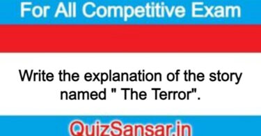 Write the explanation of the story named " The Terror".