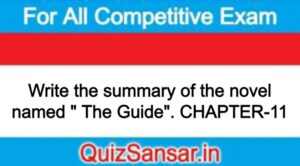 Write the summary of the novel named " The Guide". CHAPTER-11