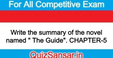 Write the summary of the novel named " The Guide". CHAPTER-5