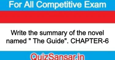 Write the summary of the novel named " The Guide". CHAPTER-6