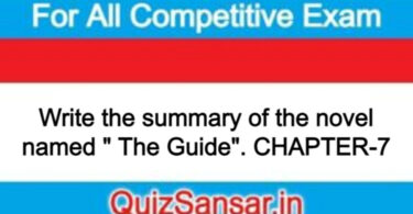 Write the summary of the novel named " The Guide". CHAPTER-7