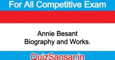 Annie Besant Biography and Works.