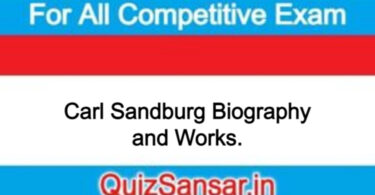 Carl Sandburg Biography and Works.