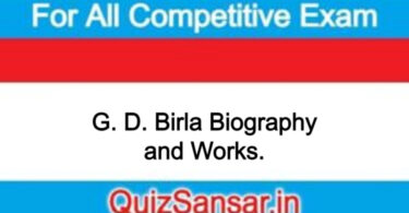 G. D. Birla Biography and Works.