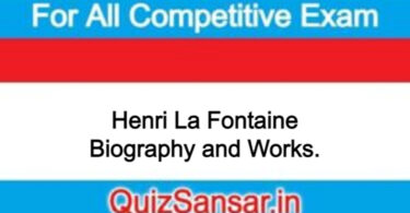 Henri La Fontaine Biography and Works.