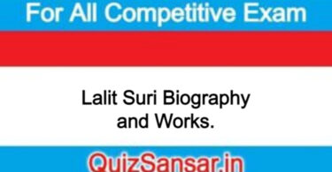 Lalit Suri Biography and Works.