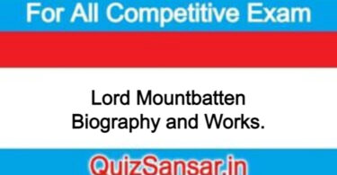 Lord Mountbatten Biography and Works.