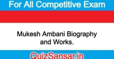 Mukesh Ambani Biography and Works.