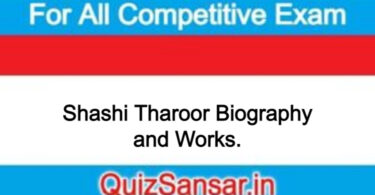 Shashi Tharoor Biography and Works.