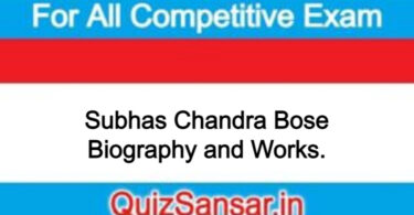 Subhas Chandra Bose Biography and Works.