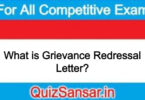 What is Grievance Redressal Letter?