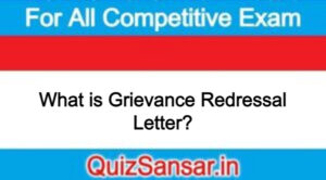 What is Grievance Redressal Letter?