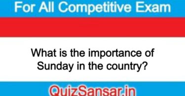 What is the importance of Sunday in the country?