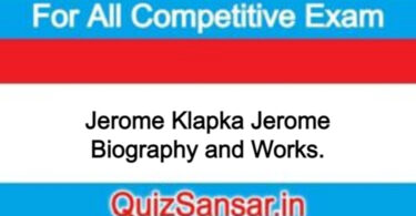 Jerome Klapka Jerome Biography and Works.