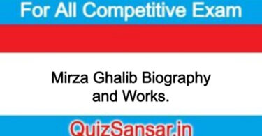 Mirza Ghalib Biography and Works.