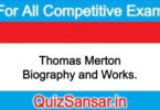 Thomas Merton Biography and Works.